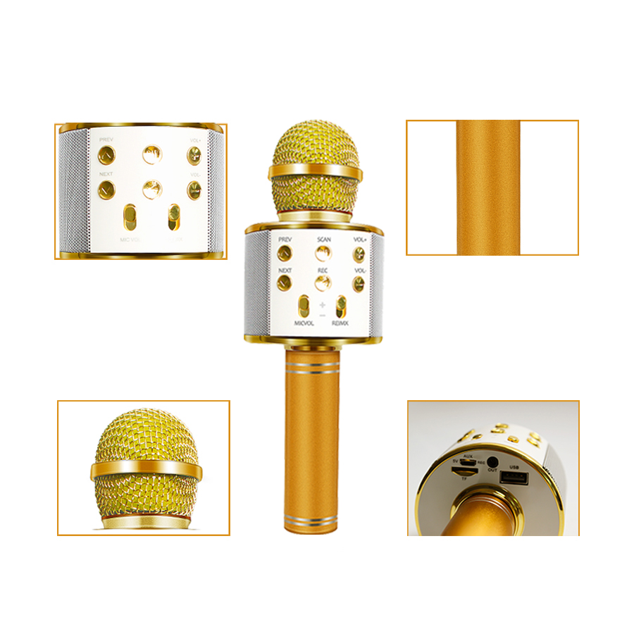 WIRELESS PORTABLE HANDHELD BLUETOOTH KARAOKE MICROPHONE - Image 3