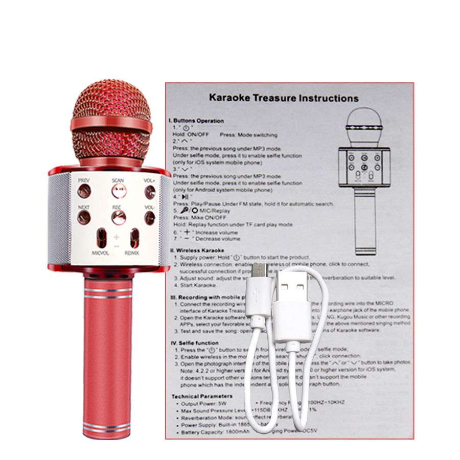 WIRELESS PORTABLE HANDHELD BLUETOOTH KARAOKE MICROPHONE - Image 4