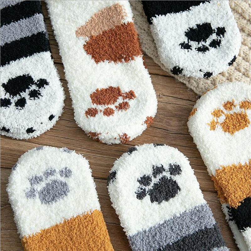 Winter Cat Claws Cute Thick Warm Sleep Floor Socks - Image 4