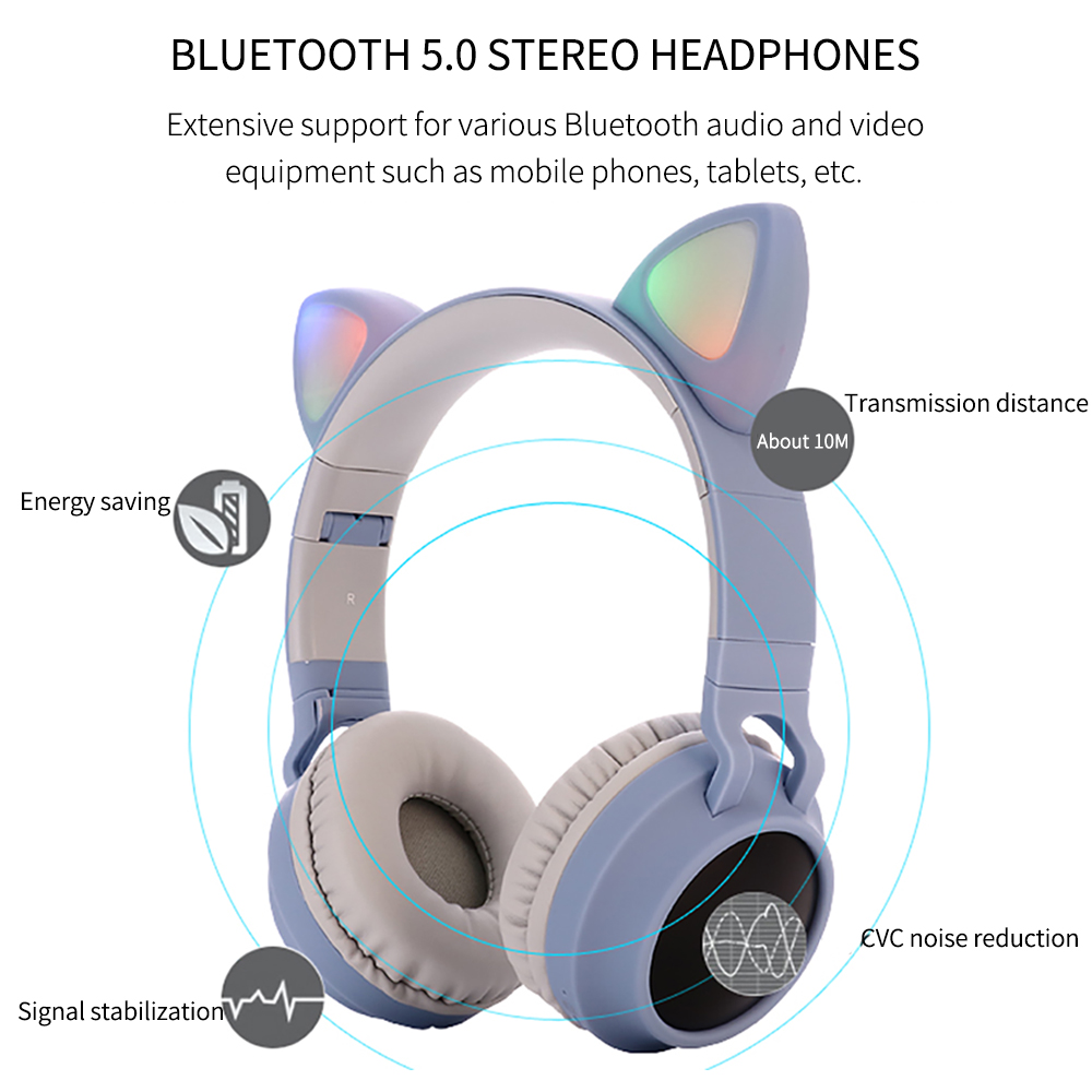 Wireless Cat Ear Headphones Bluetooth Headset - Image 5