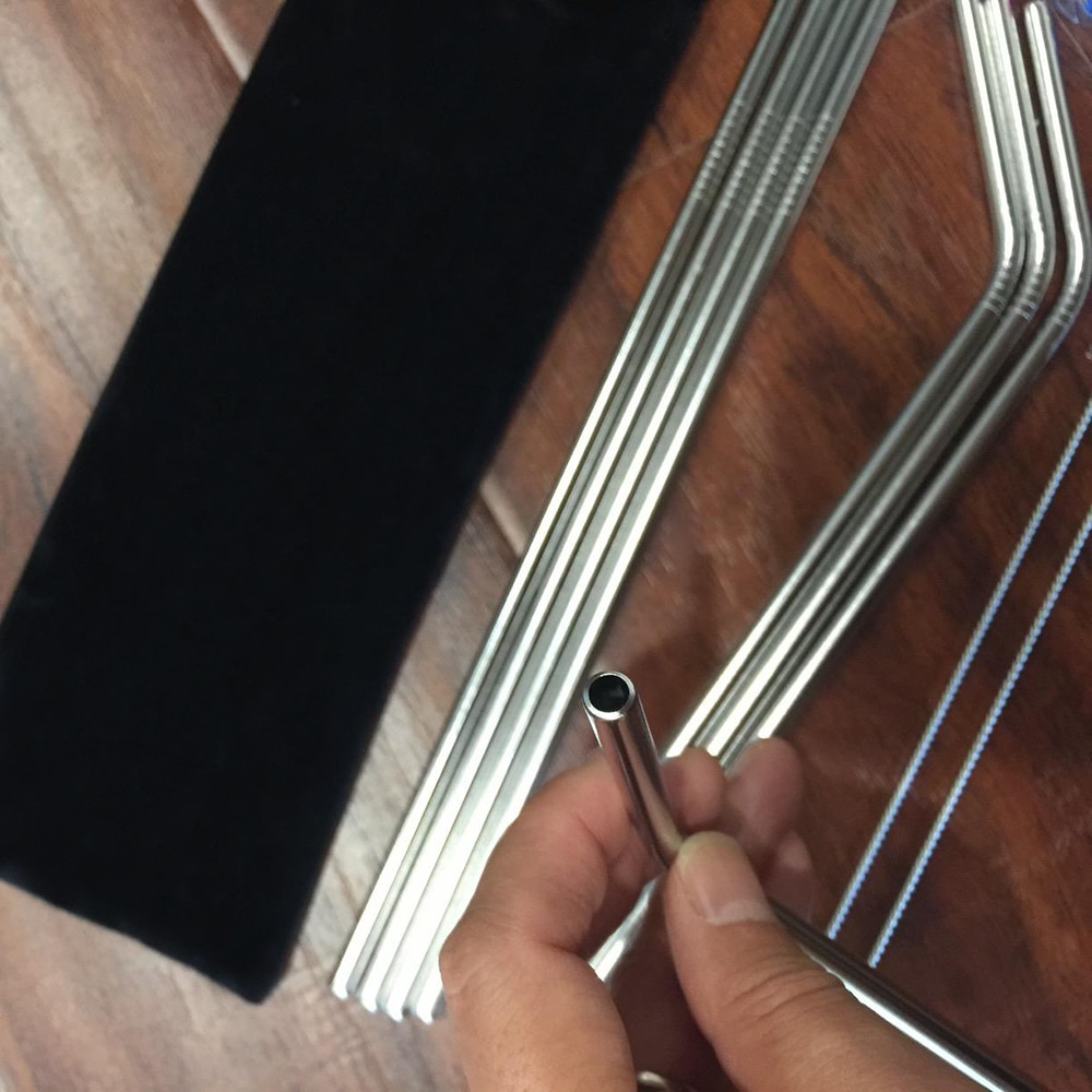 4Pcs Stainless Steel Reusable Drinking Straws - Image 2