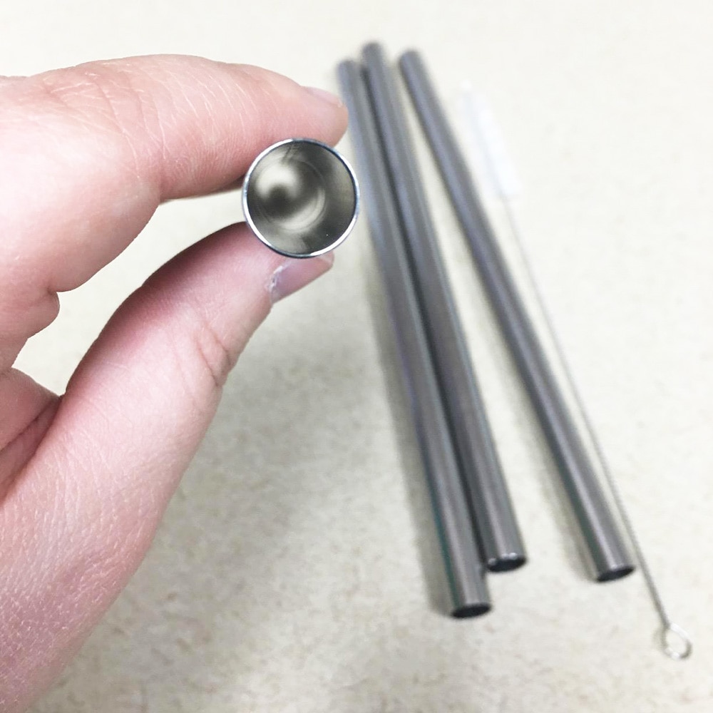 4Pcs Stainless Steel Reusable Drinking Straws - Image 5