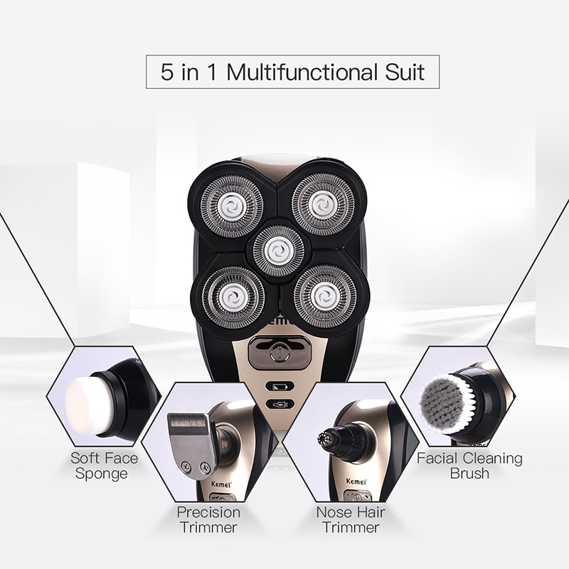 5 in 1 Multifunction Washable Rechargeable Shaving Machine - Image 2