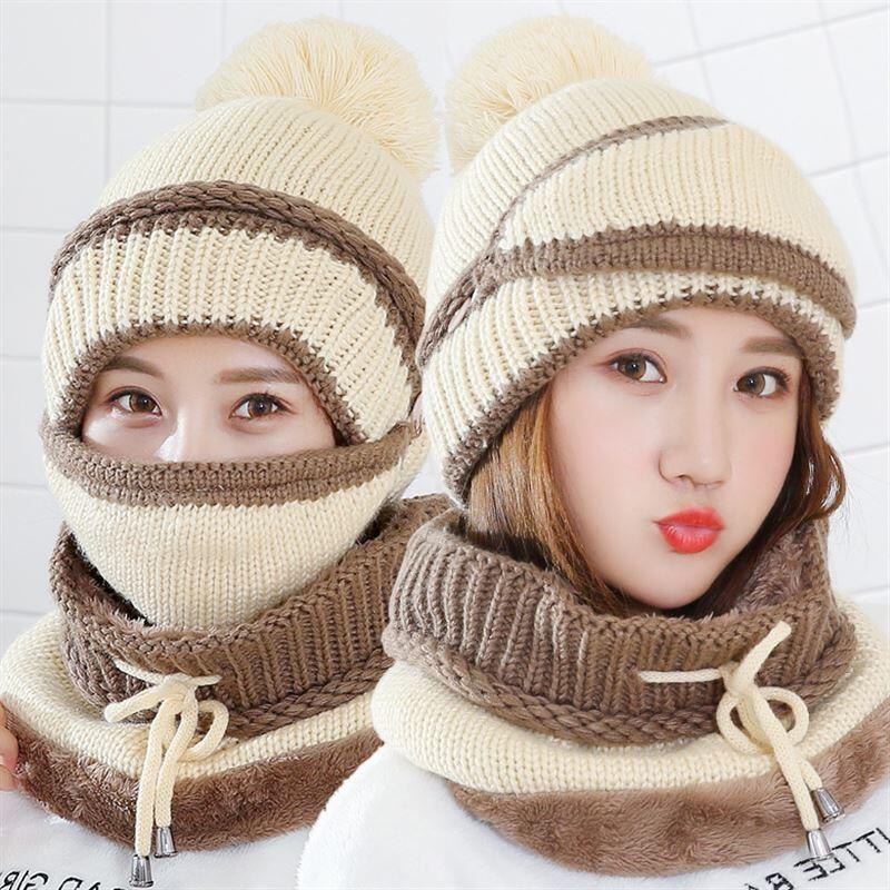 Beanie Hat with Scarf and Mask - Image 3