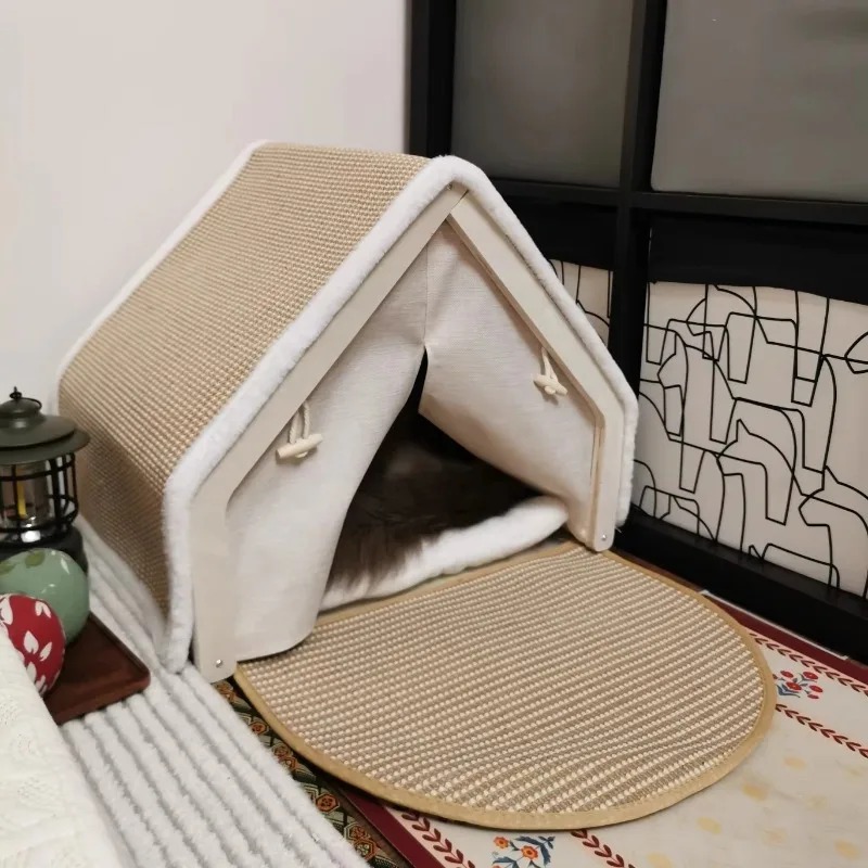 Cozy Cabin Cat House & Scratch Lodge - Image 3