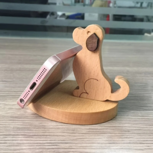 Dog Wooden Phone Stand