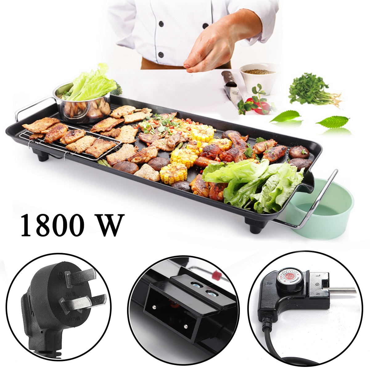 ELECTRIC INDOOR BARBEQUE GRILL PAN - Image 4
