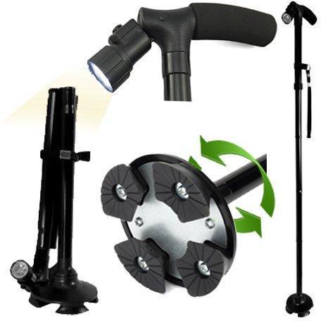 Multi-Function LED Folding Walking Stick - Image 3