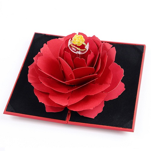 Red Rose Ring Box
