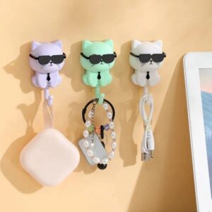 Cat Hook with Moving Sunglasses-3PCS