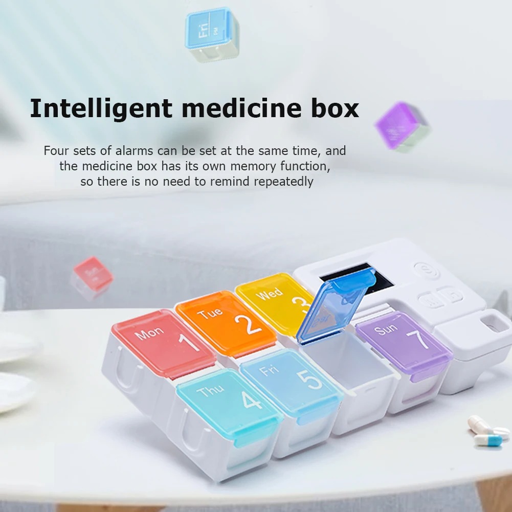 Smart Weekly Pill Organizer with Timer