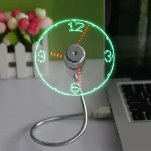 LED USB CLOCK FAN
