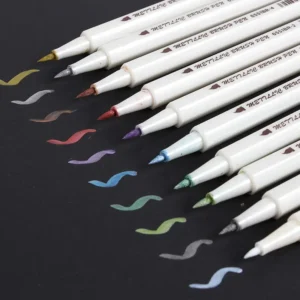 STA Metallic Markers - 10 Vibrant Colors