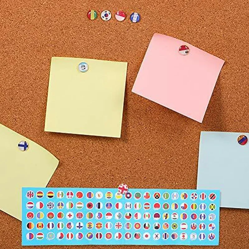 100PCS National Flag Map Tacks Push Pins for Bulletin Boards & Maps - Image 4
