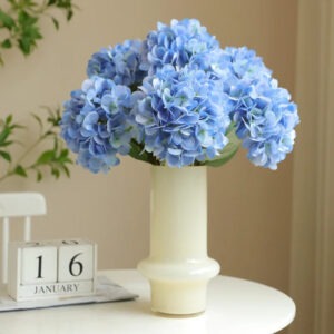18CM Artificial Embroidered Ball Flower – Luxury Silk Single Stem