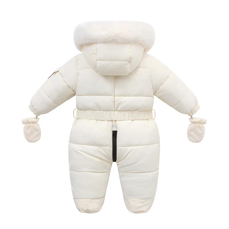 2025 Winter Baby Snowsuit – Plus Velvet Hooded Romper (0–2Y) - Image 3