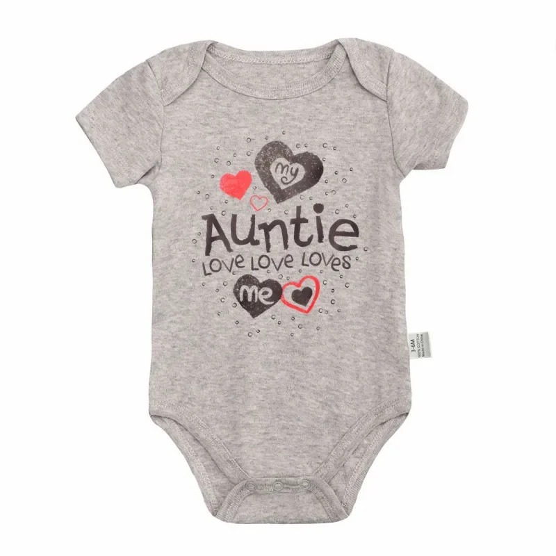 "My Auntie Loves Me" Baby Romper – Soft Cotton Short Sleeve Bodysuit - Image 5