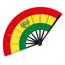 22cm Folding Hand Fan – South America & 8 Country Flags Cheering Fan - Image 12