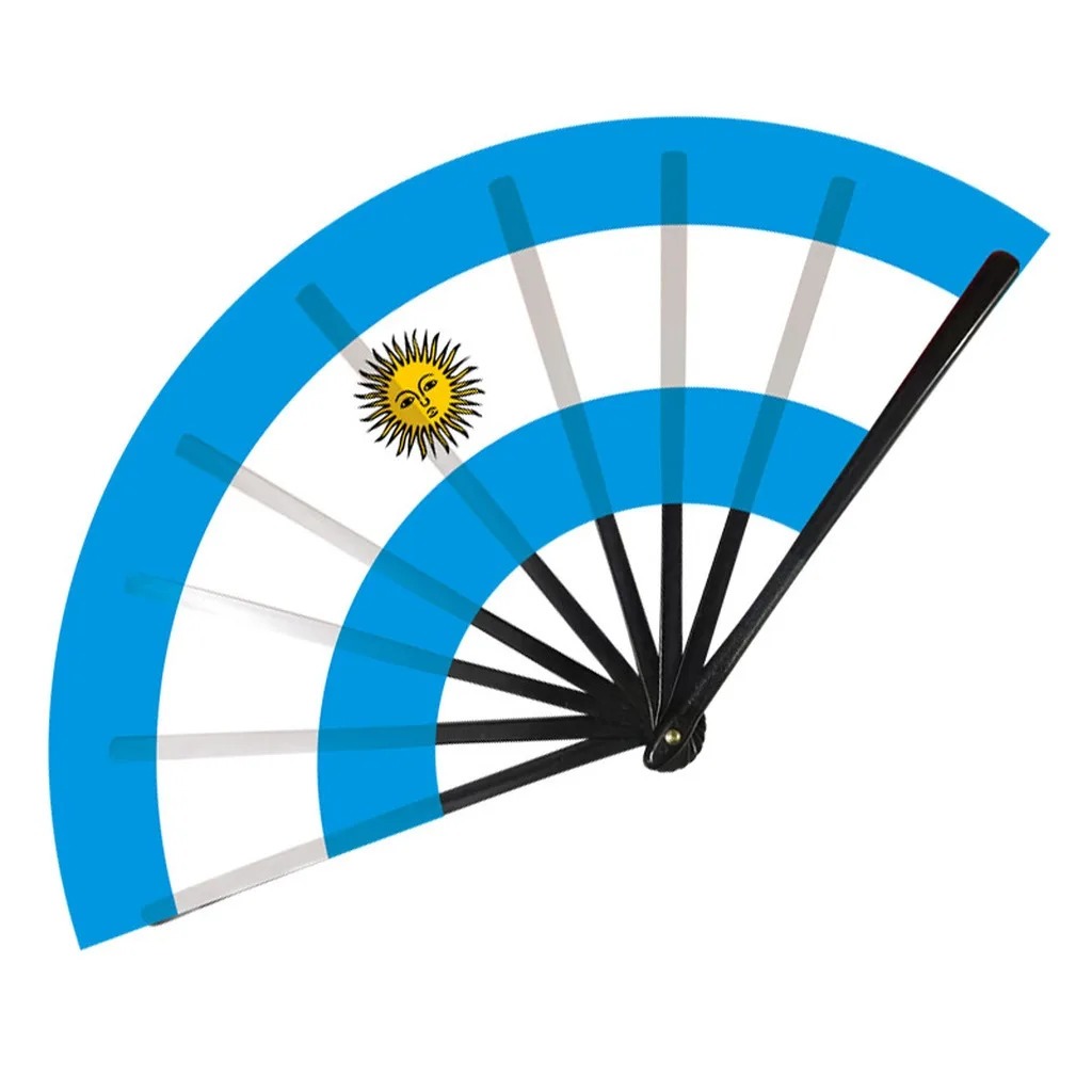 22cm Folding Hand Fan – South America & 8 Country Flags Cheering Fan - Image 13