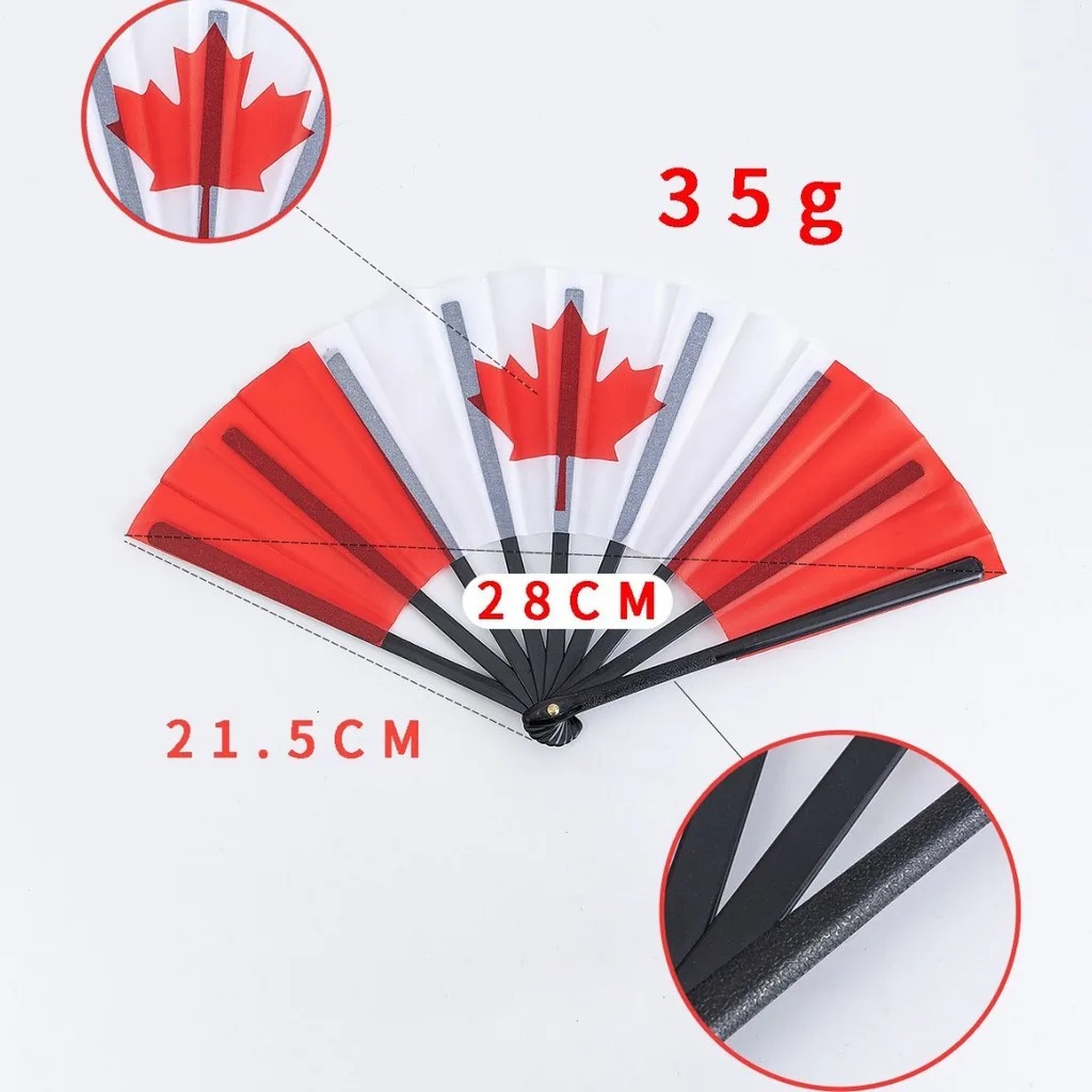 22cm Folding Hand Fan – South America & 8 Country Flags Cheering Fan - Image 5