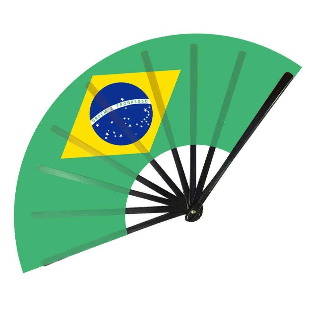 22cm Folding Hand Fan – South America & 8 Country Flags Cheering Fan - Image 7