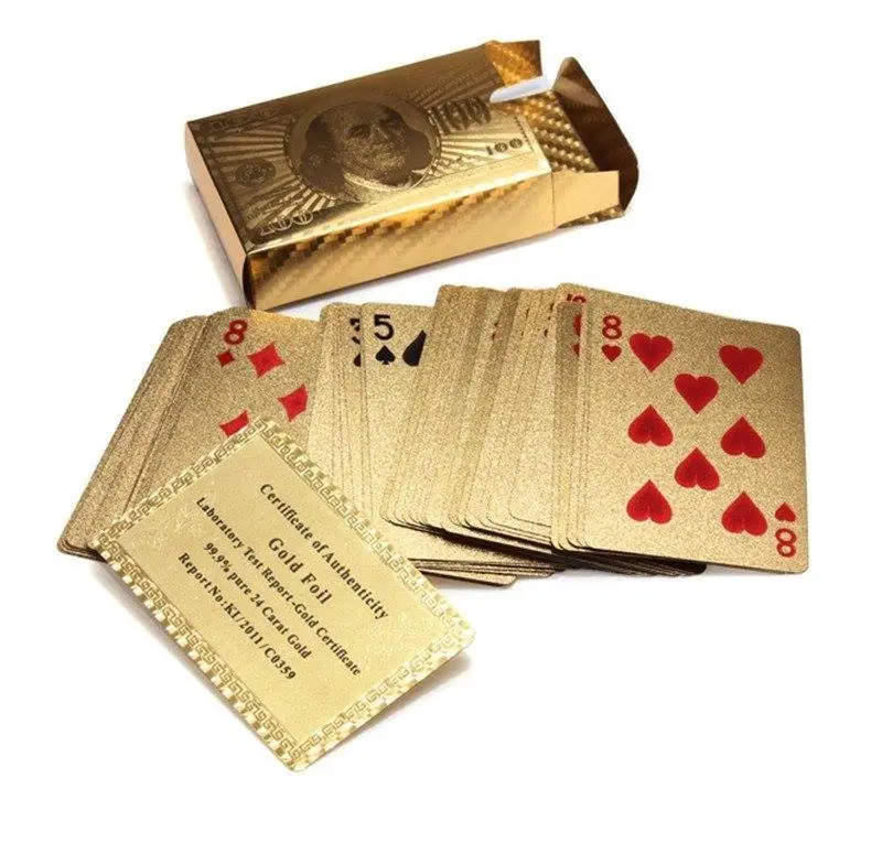 24k Gold Foil Playing Cards