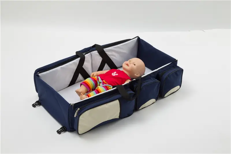 3 in 1 Multi Purpose Diaper Bag Cum Baby Bassinet - Image 3