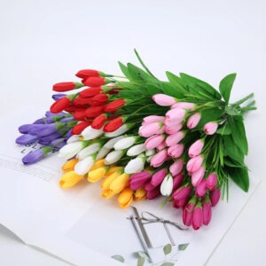 35CM Artificial Magnolia Flower Branch – Silk Magnolia Bud Decoration