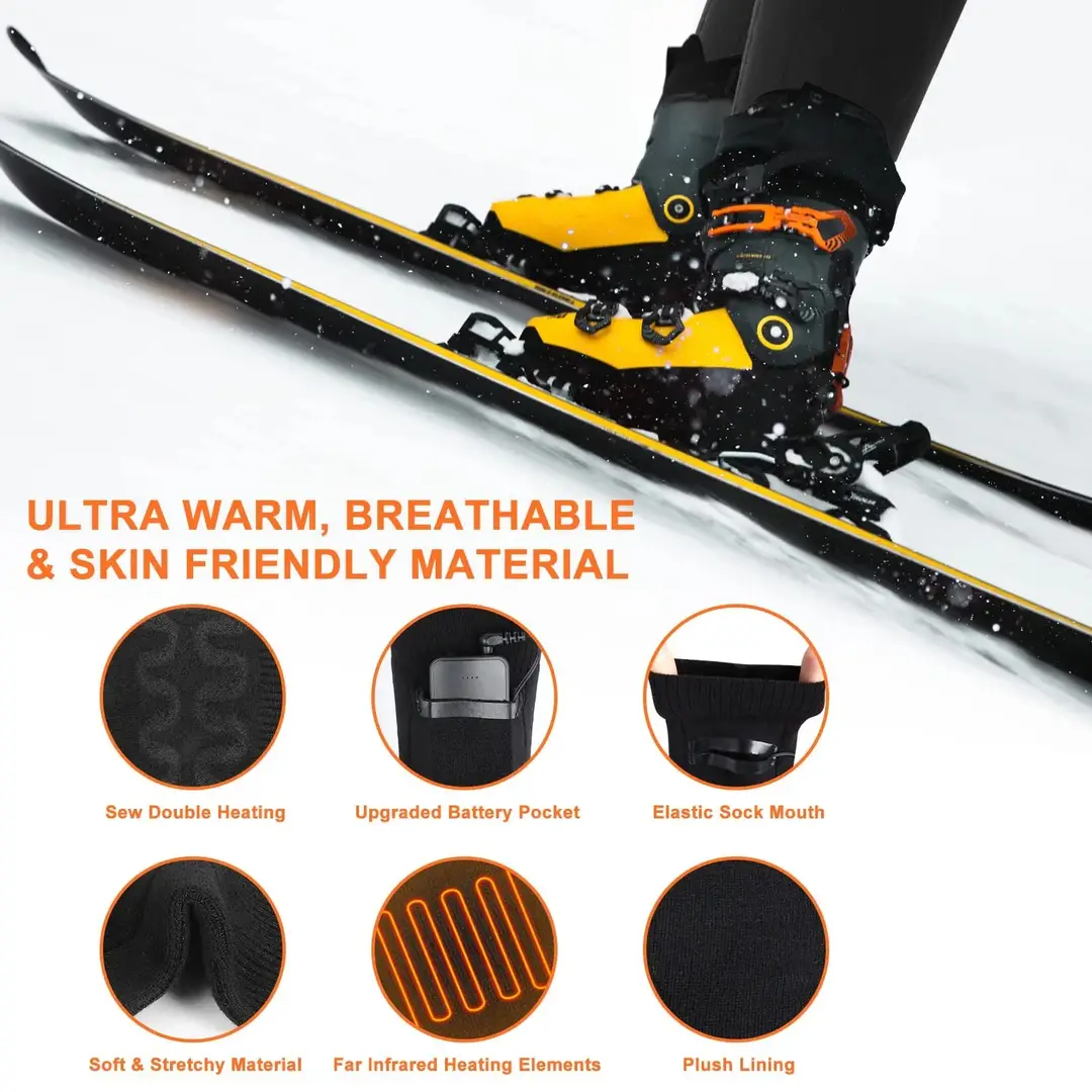 5000 mA Power Bank Heated Winter Socks - Image 7