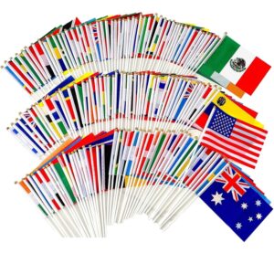 Countries International Flags of the World Hand-Held Small Flags Banners on Stick