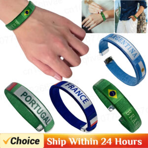 Country Flag Bracelet – 65mm National Flag Bangle Wristband
