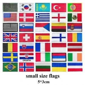 Embroidered Country Flag Patch – Hook & Loop Tactical Badge (5×3cm)