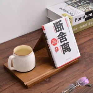 Wooden Bedside Organizer & Book Holder Tray